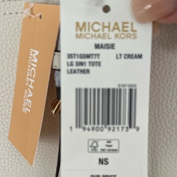 Michael Kors Cream and Brown Tote Set - Picture 2 of 6